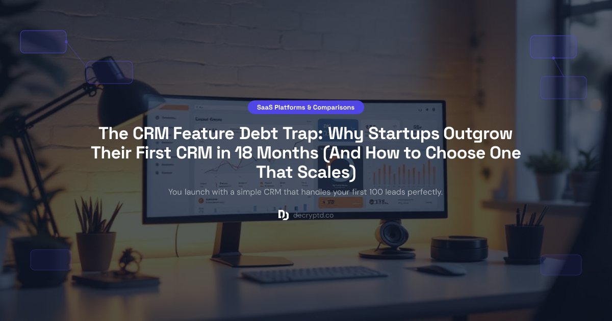 Best CRM for startup growth abstract tech illustration showing scaling business concept with minimalist design elements